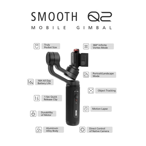 Zhiyun Smooth-Q 2 3-Axis Handheld Gimbal Stabilizer for Vlog